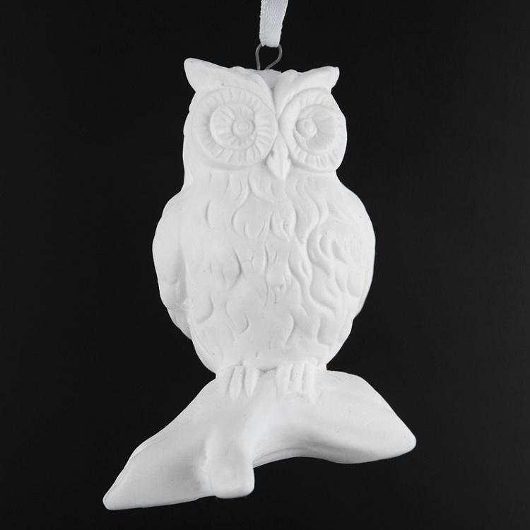 Ёлочная игрушка Белая сова White Owl 8&nbsp;cm