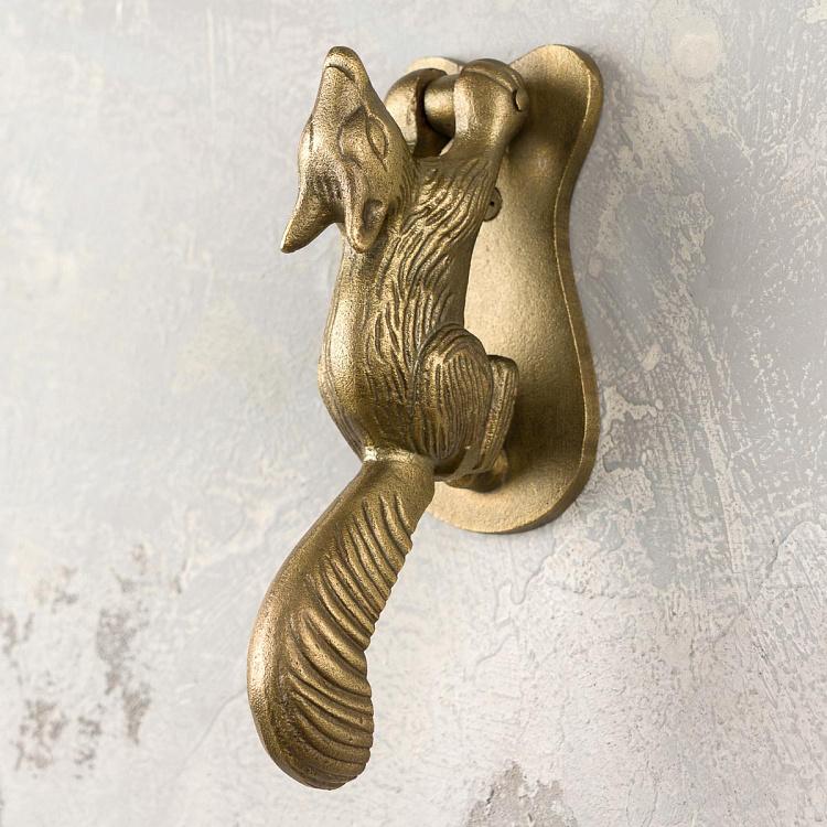 Squirrel Door Knocker Antique Brass