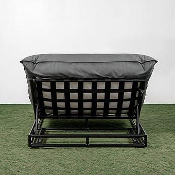 Садовый шезлонг-лежак Coral Lounger, Black акриловая ткань Anthracite Carbon - ракурс 5
