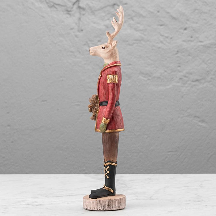 Статуэтка Олень с плюшевым мишкой Figure Deer With Teddy Bear 37,5 cm