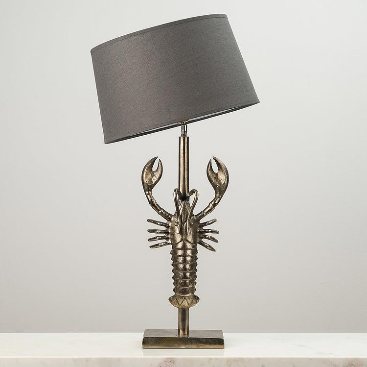 Настольная лампа с абажуром Лобстер Lobster Table Lamp Silver With Shade