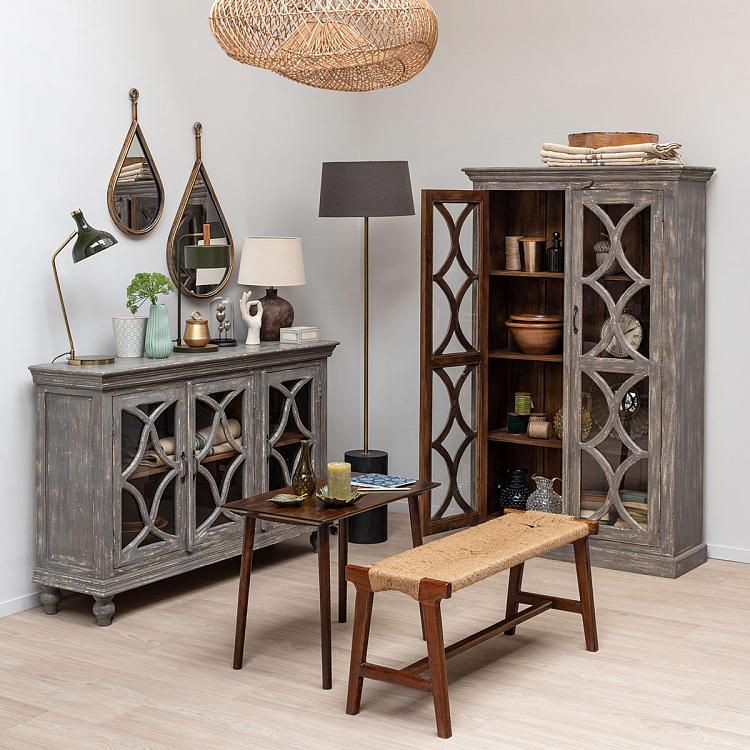 Серый сервант с тремя дверцами Вильнёв Villeneuve Sideboard With 3 Doors Grey