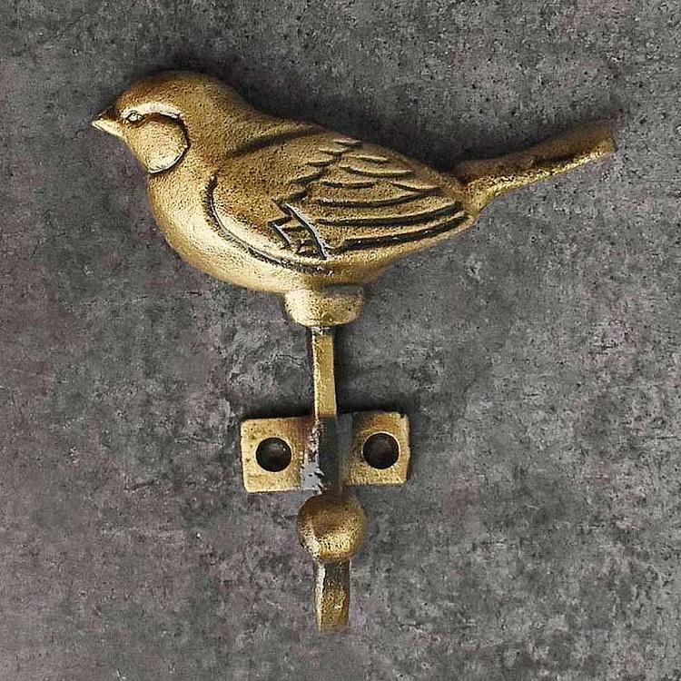 Винтажный крючок Птица Antique Bird Metal Hook