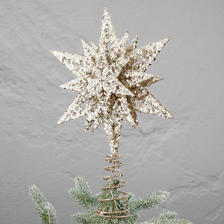 Star Tree Topper Champagne 33 cm