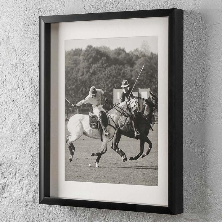 Фото-принт в чёрной раме Поло матч Polo Match In The Park, Black Box Frame