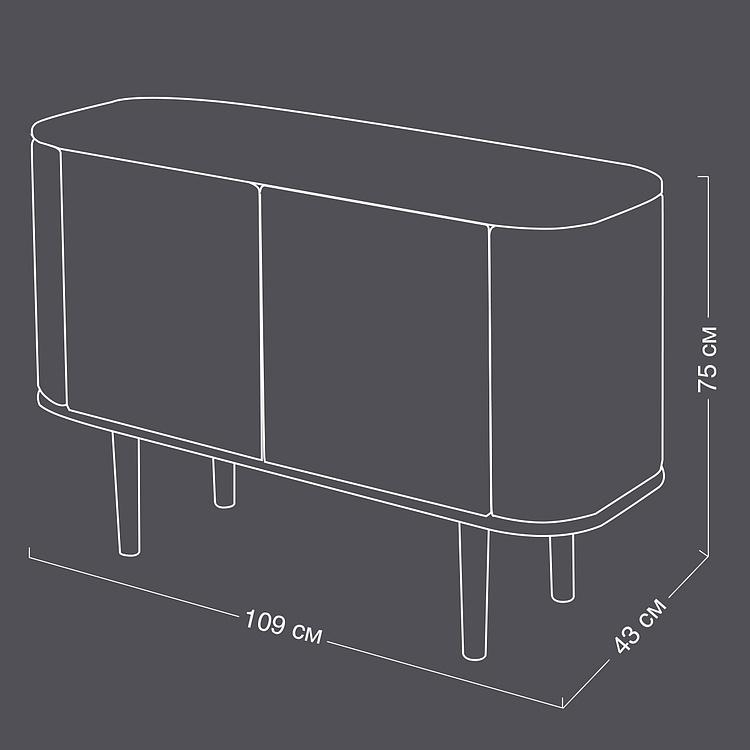 Комод Treasures 2 Doors Cabinet, Oak полиэстер Silver Grey Kingston - ракурс 13