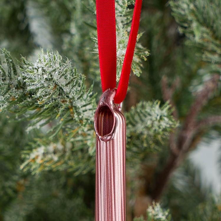 Ёлочная игрушка Розовая сосулька Icicle Pink 25 cm