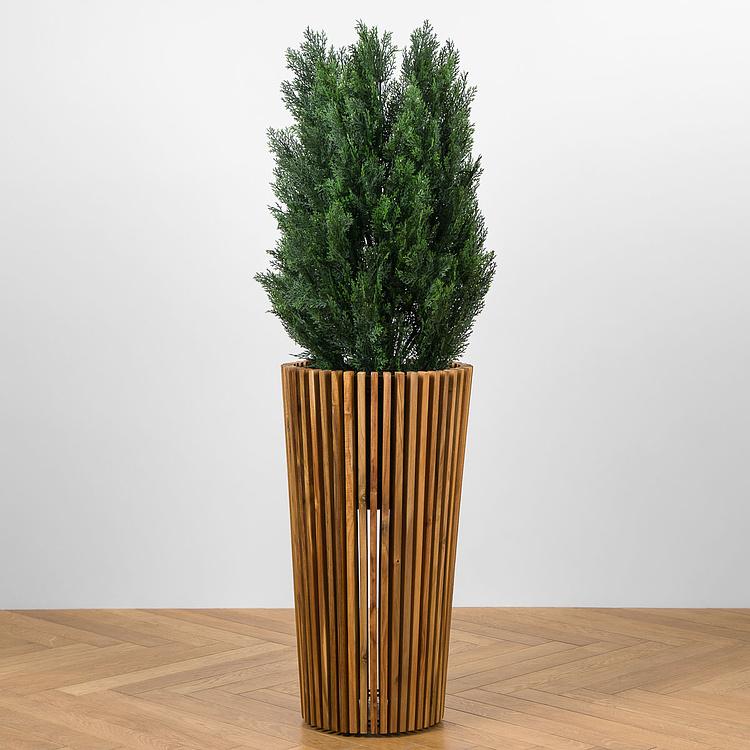 Кашпо Effectory Timberline Tall Pot Dark Wood Large - ракурс 7
