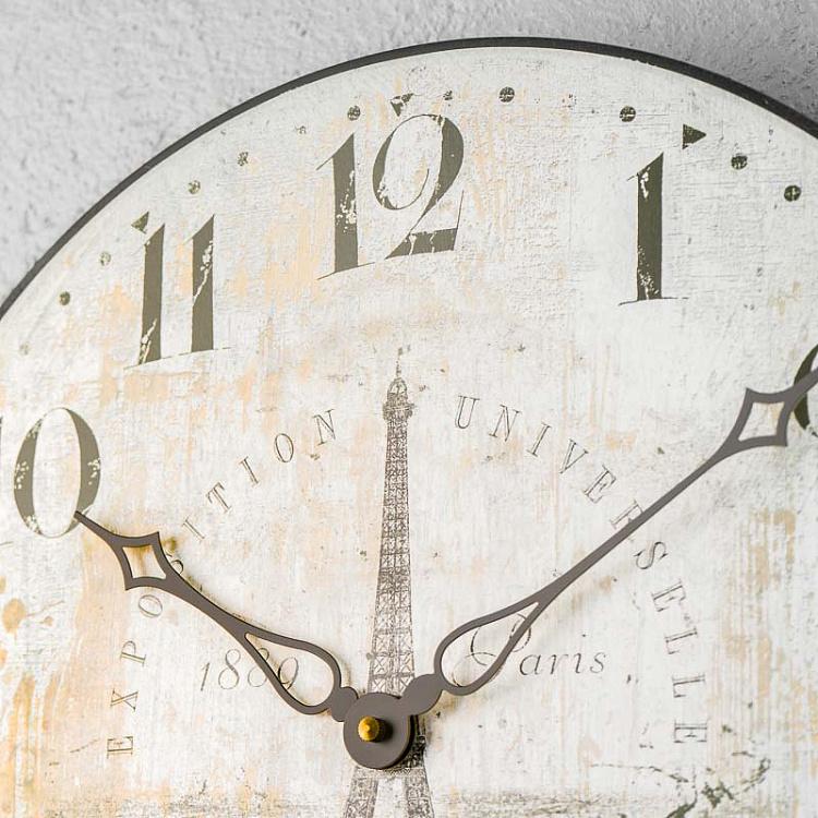 Настенные часы Эйфелева башня Eiffel Tower Exhibition Wall Clock
