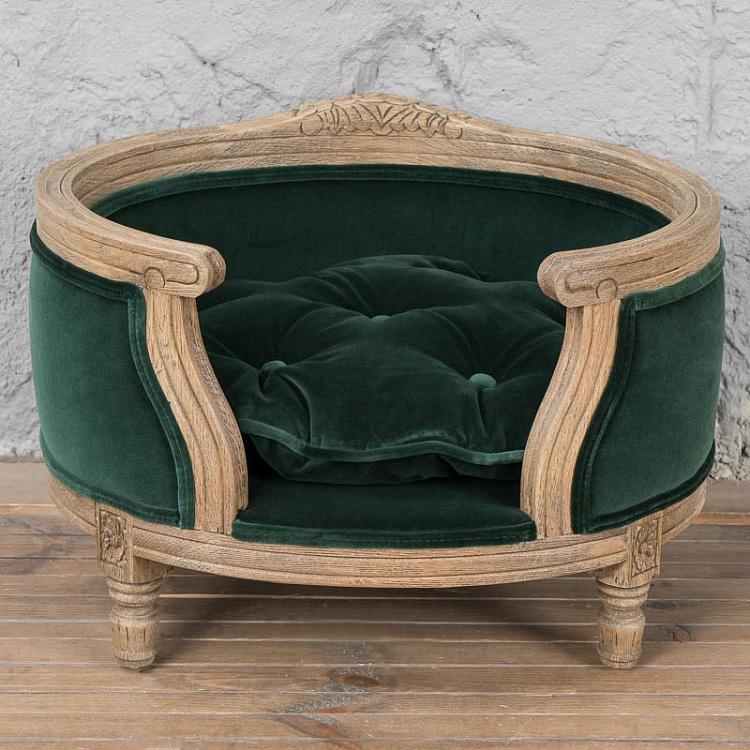 Зелёный диван для собак/кошек Георг, S George Sofa Small, Emerald Green