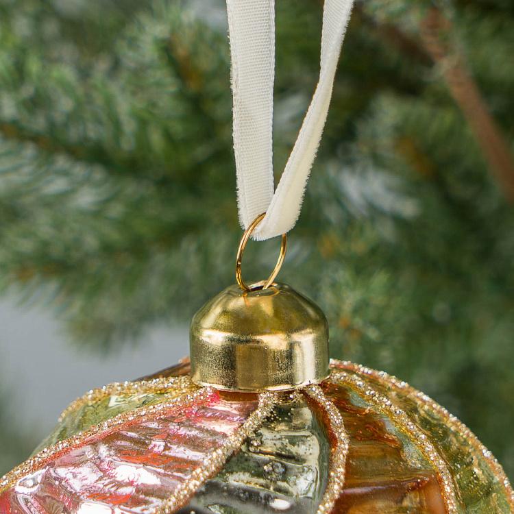 Ёлочная игрушка Твист Glossy Twisted Ball Multicolored 8 cm