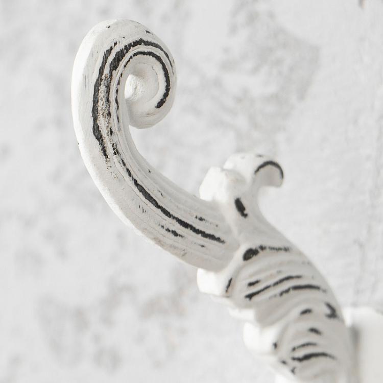 Двухрожковый белый винтажный крючок Vintage Hook White