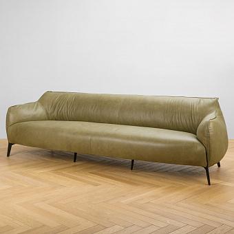 Четырёхместный диван Boss 4 Seater натуральная кожа Vintage Zeytin