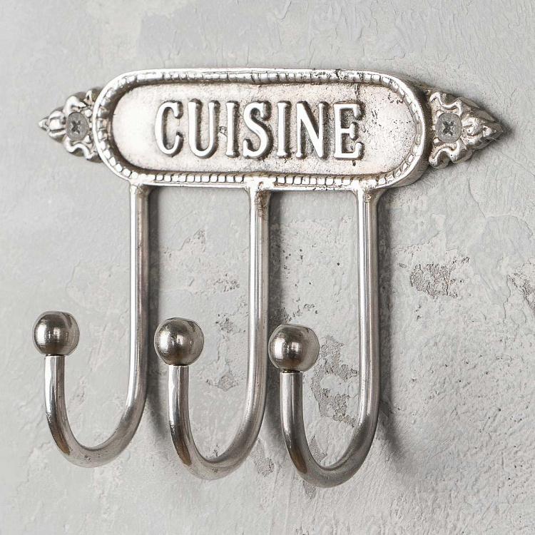 Cuisine Triple Hook Silver Patina