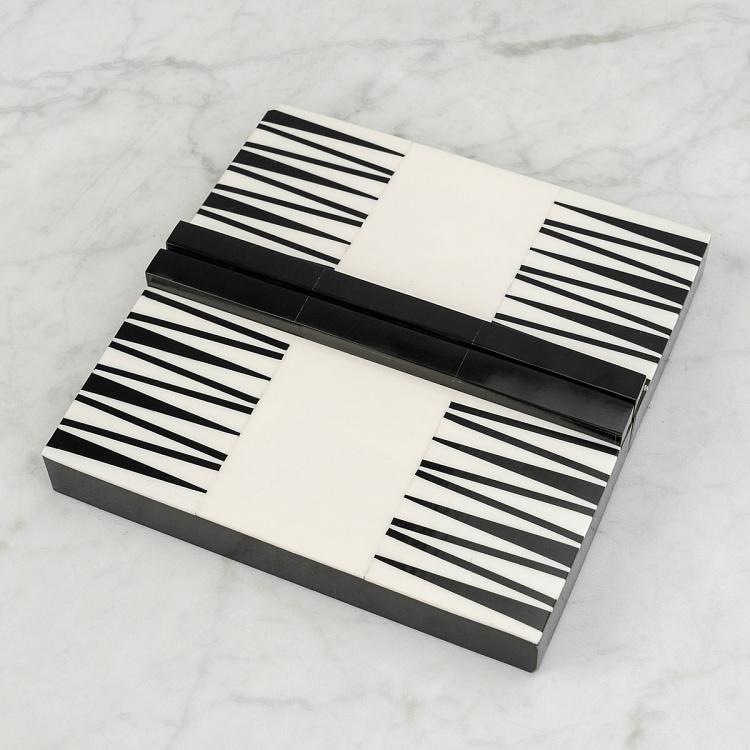 Чёрно-белые нарды Backgammon Elegant Black And White