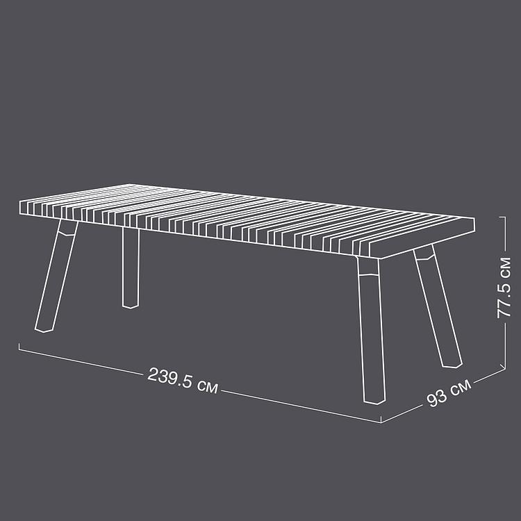 Садовый обеденный стол Blow Dining Table, Golden Teak - ракурс 18
