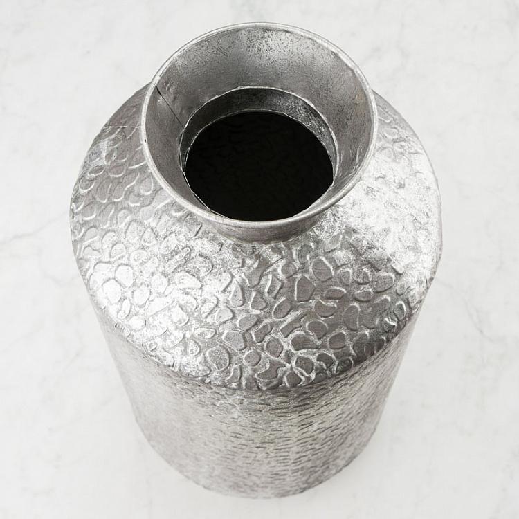 Металлическая ваза под серебро, L Decorative Metal Vase Silver Large