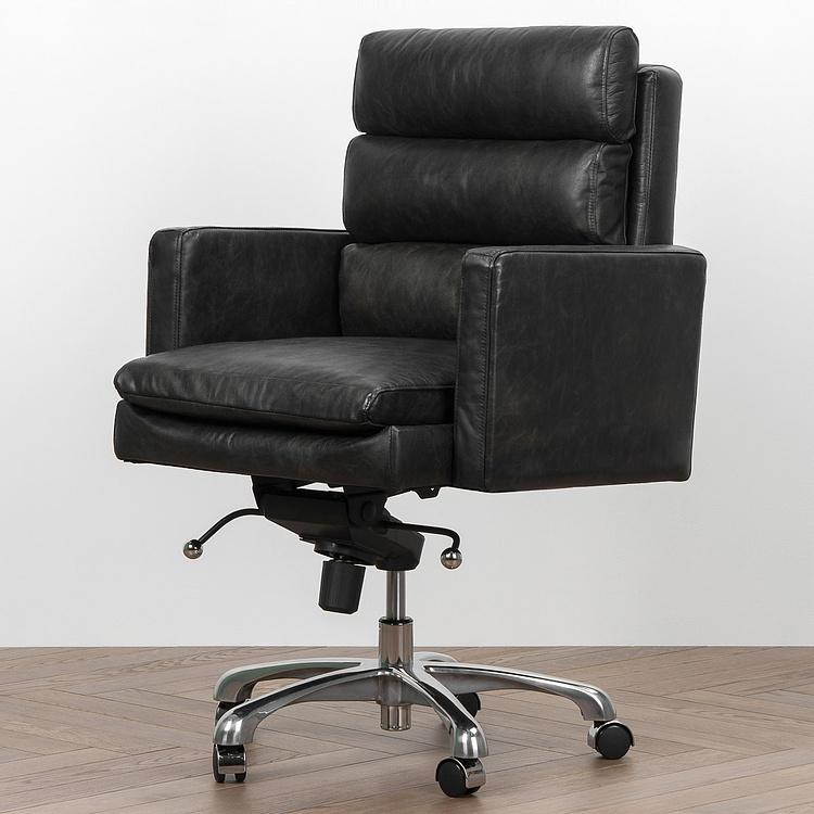 Кресло Hemingway Office Chair RM натуральная кожа Old Kaprys - ракурс 2