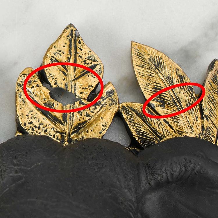 Декоративный крючок Слон в золотых листьях дисконт Elephant Hook Black And Gold discount