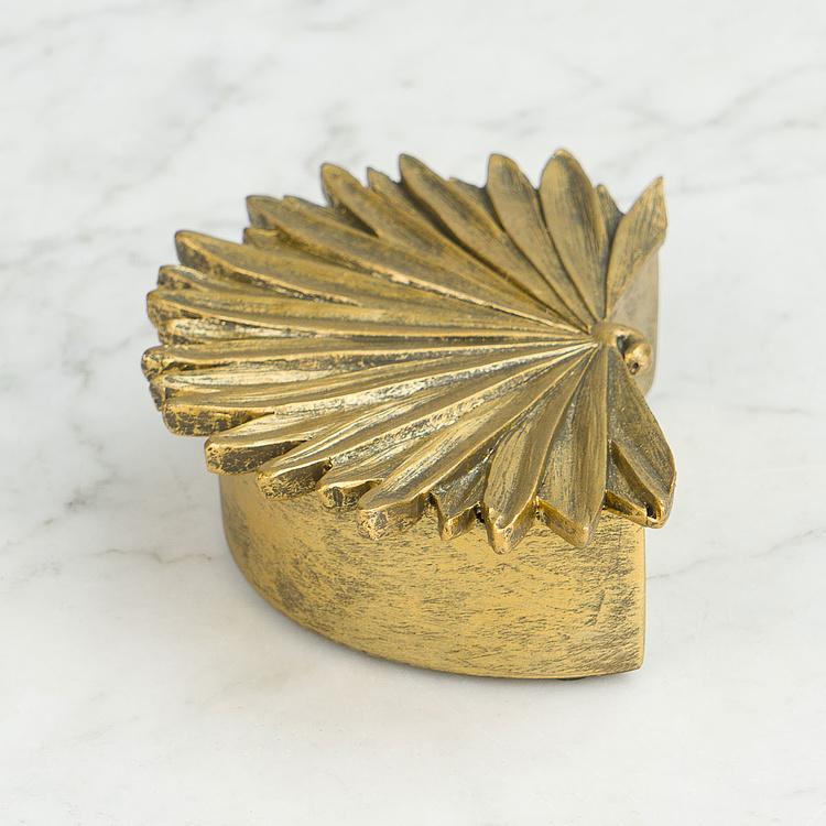 Шкатулка Пальмовый лист Tropical Leaf Box Gold