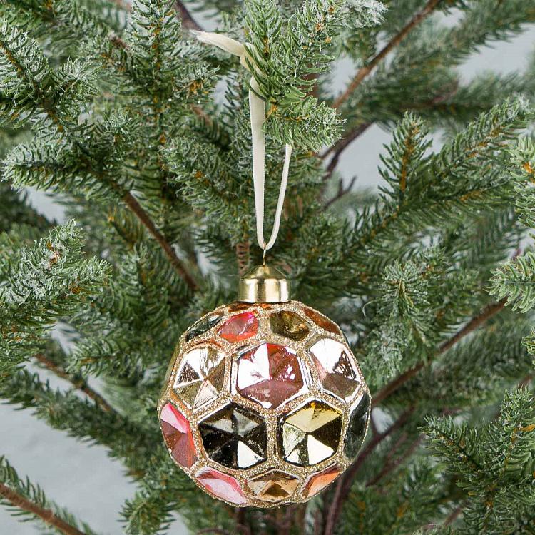 Ёлочная игрушка Морозное утро Concave Molded Ball Multicolored 8 cm