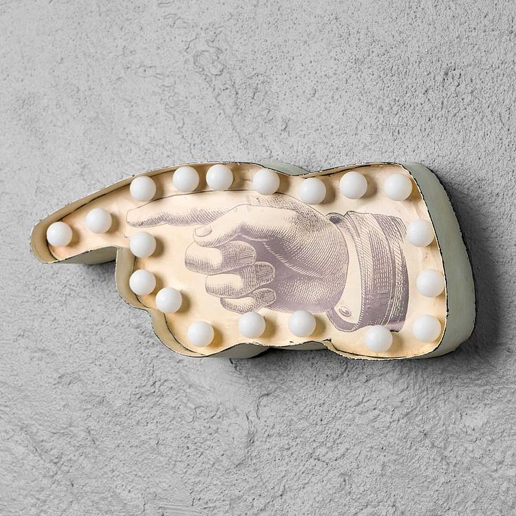 Арт-объект с подсветкой Указательный палец Index Finger Sign With Light