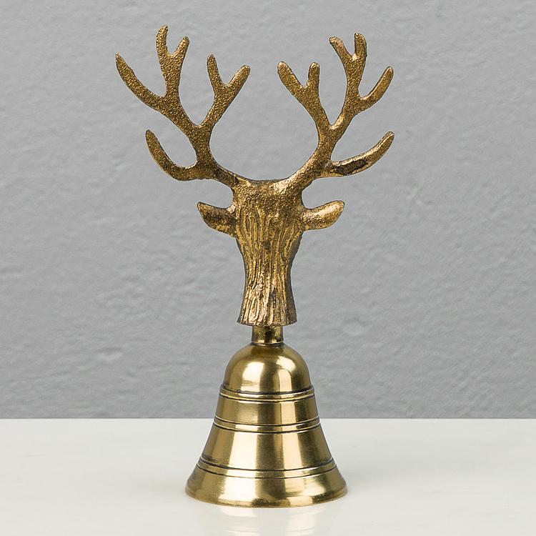 Ручной колокольчик Голова оленя Dasher Golden Deer Bell
