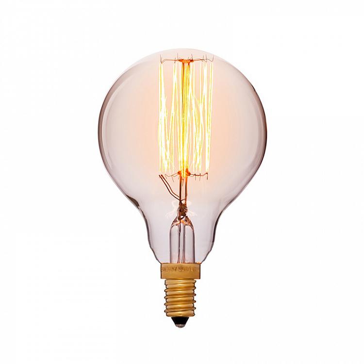 Лампа накаливания Эдисон Глобус Скрэтч E14 40Вт, золотая колба Edison Globe Gold Scratch E14 40W
