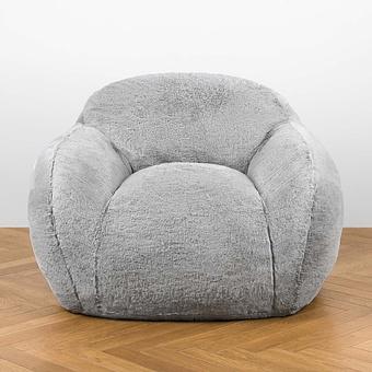 Кресло Snug Chair искусственный мех Grizzly Grey - ракурс 2