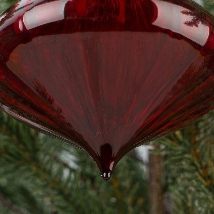 Ёлочная игрушка Красная юла Spinning Top Red 12 cm