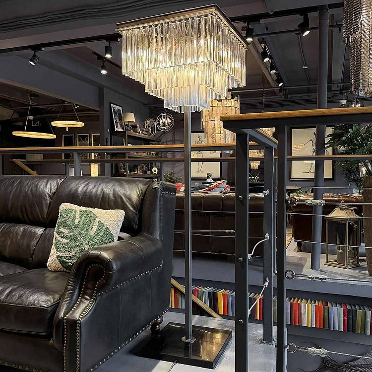 Торшер Paradise Floor Lamp хрусталь и металл Clear Crystal and Natural Metal