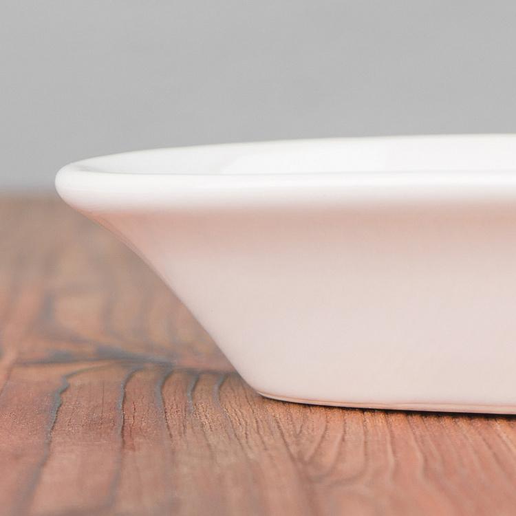 Овальная белая мыльница Soap Dish White