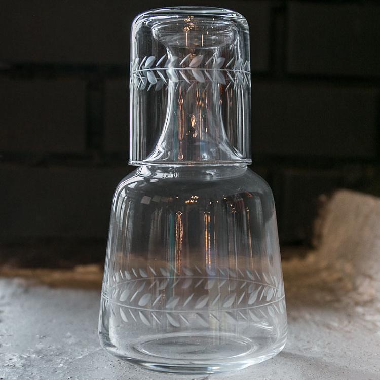 Графин со стаканом и гравировкой Bedside Bottle And Tumbler Engraved