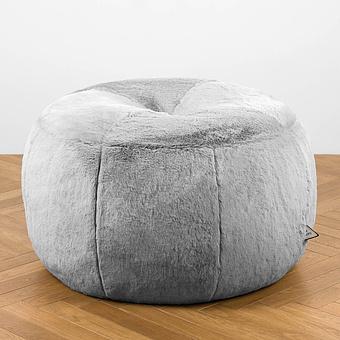 Пуфик Alaska Donut Pouf искусственный мех Big Bear Pewter - ракурс 2