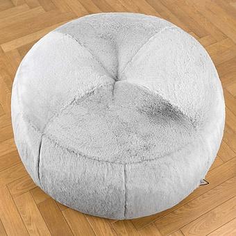 Пуфик Alaska Donut Pouf искусственный мех Big Bear Pewter - ракурс 3