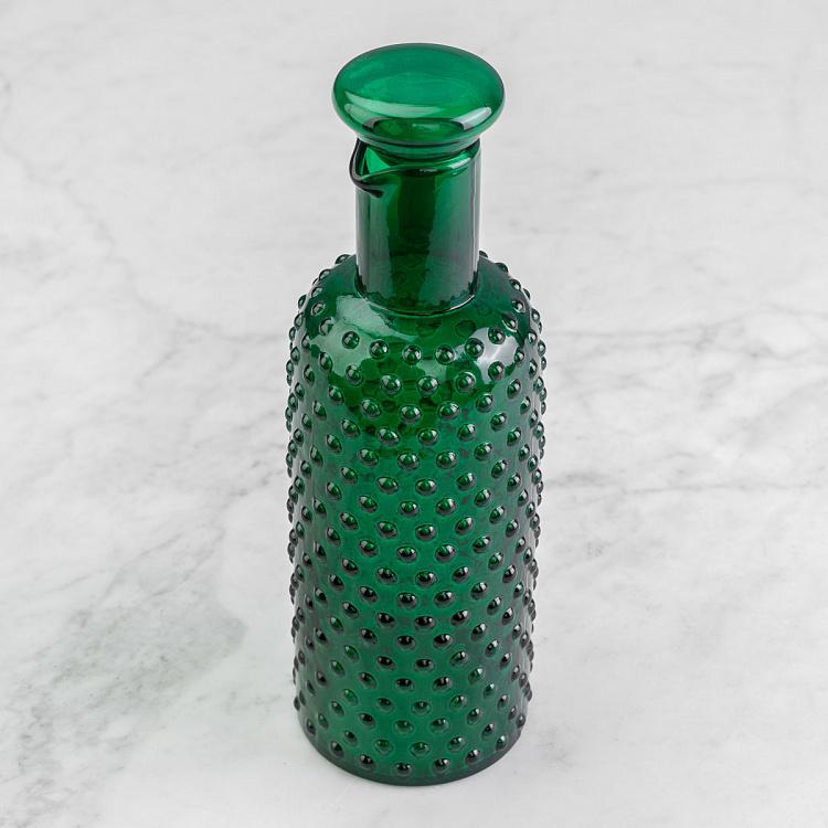 Зелёный в горошек графин Dotted Green Carafe With Stopper