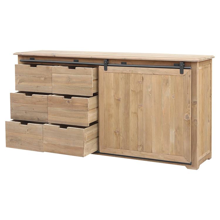 Комод-буфет с раздвижной дверью и 6 ящиками Карелия Karelia Sliding Door Sideboard With 6 Drawers DB