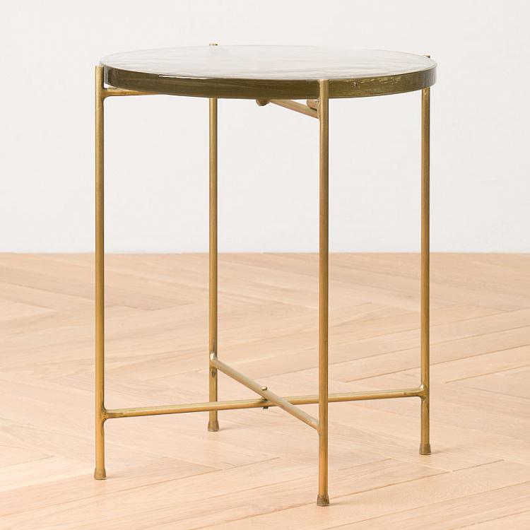 Glass top sale lamp table