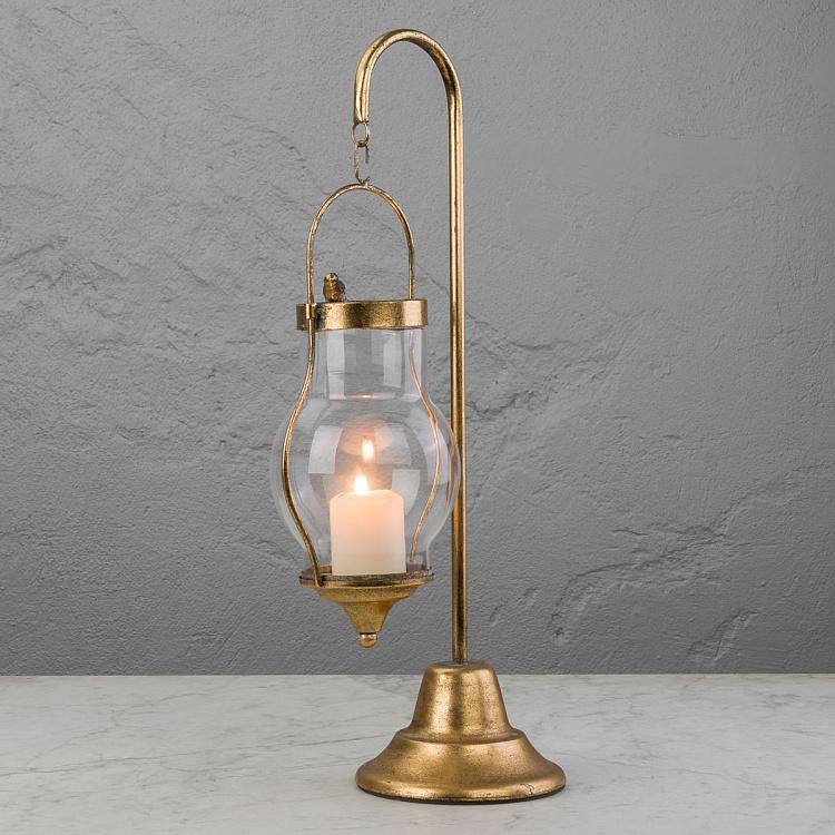 Modern Metal Lantern On Leg With Bird