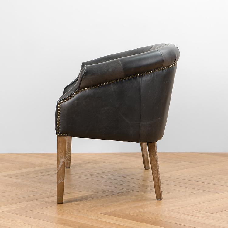 Двухместный кожаный диван Маршал, песочные ножки Marshall 2 Seater, Oak Sandwashed Leather