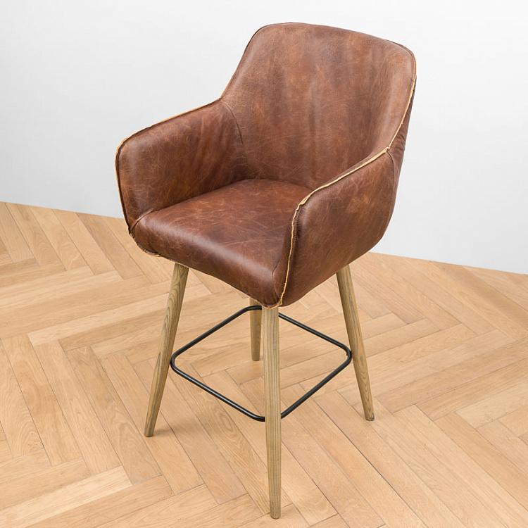 Барный стул Кофе, светлые ножки Coffee Barstool, Oak Brown