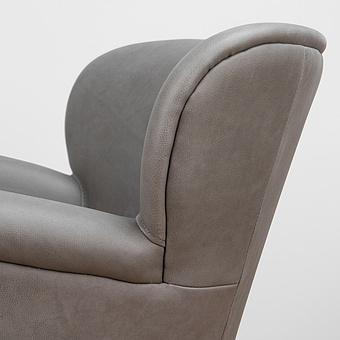 Кресло Greenwich Chair натуральная кожа Freehand Tipped Pewter