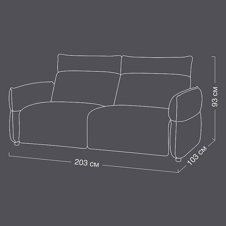Двухместный диван-реклайнер Cameron 2 Seater Recliner натуральная кожа Freehand Tipped Taupe - ракурс 19