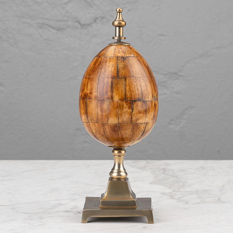 Статуэтка Костяное яйцо на подставке Decorative Bone Egg On Stand