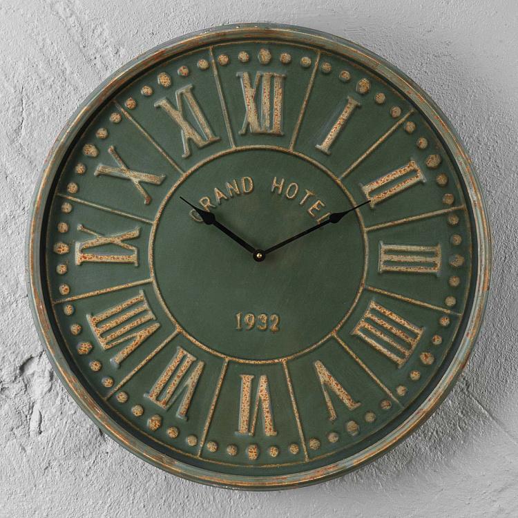 Настенные часы с римскими цифрами Гранд Отель Roman Numerals Grand Hotel Iron Clock