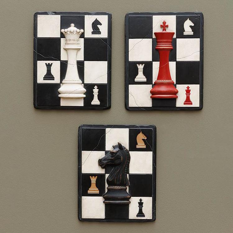 Набор из 3-х настенных украшений Set Of 3 Wall Decorations Chess
