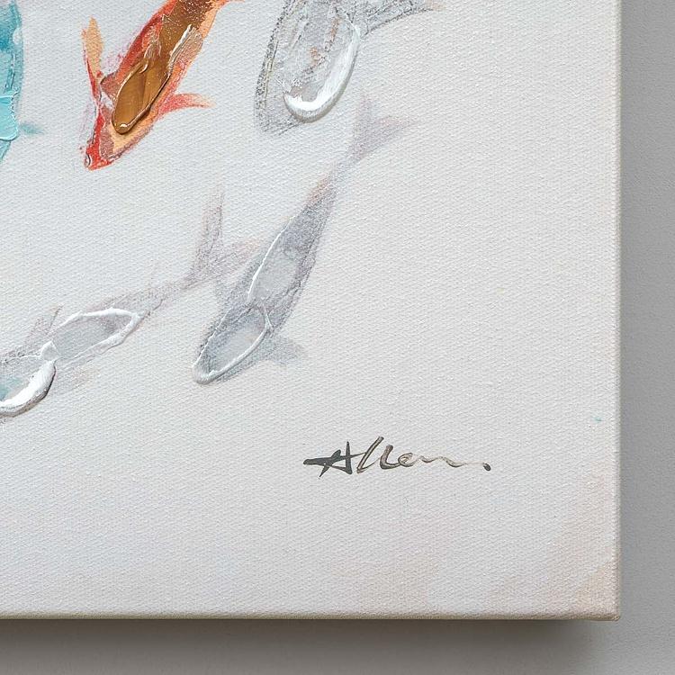 Картина акрилом Canvas Acrylic Painting Fish Swarm - ракурс 5