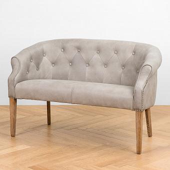 Двухместный диван Marshall 2 Seater, Oak Sandwashed натуральная кожа Pale Grey