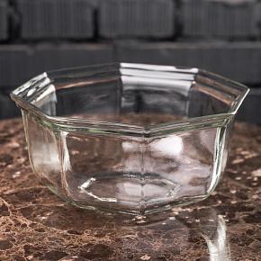 Small Octogonal Bowl Clear Glass