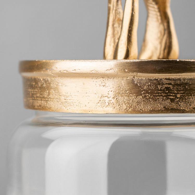 Ёмкость для хранения Золотой жираф Decorative Jar With Giraffe Figure Gold
